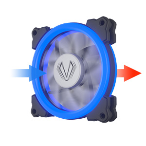 Vetroo Halo Ring Blue LED PC CPU Computer Case Cooling Neon Quite Clear Fan SG-120